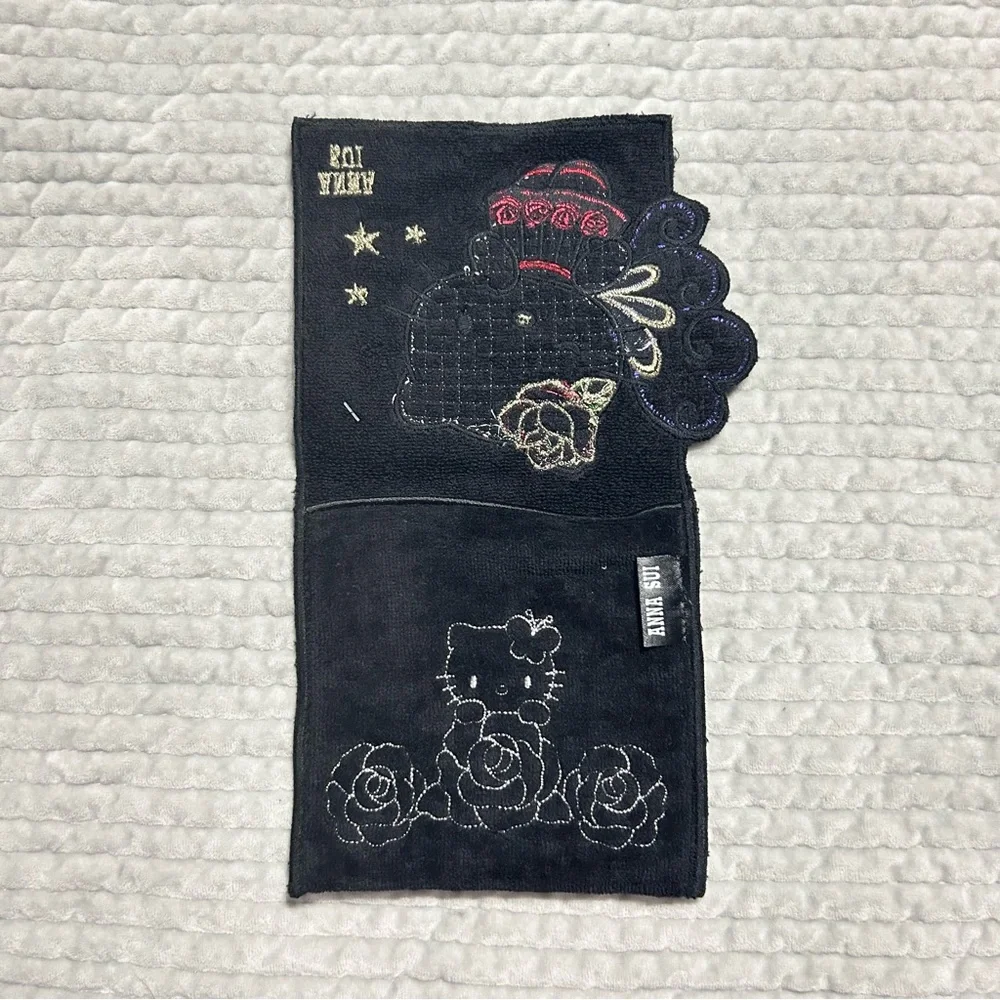 Anna Sui Hello Kitty Black Pouch Hand Towel